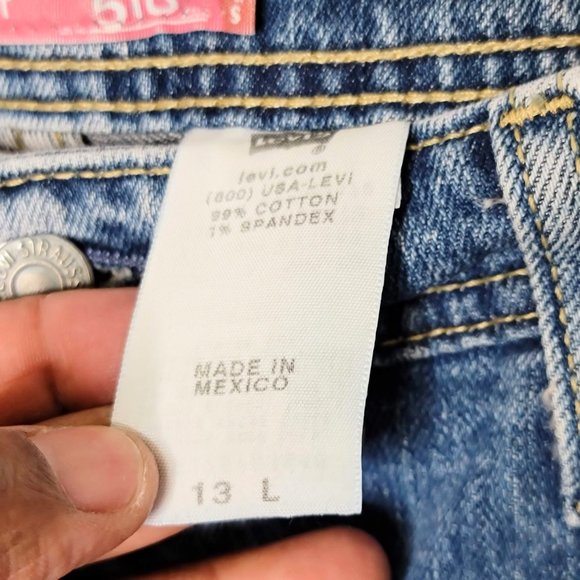 Levi's 518 Women's 2007 Super Low Boot But Distressed Blue Denim Jeans Size 13L - Picture 4 of 9